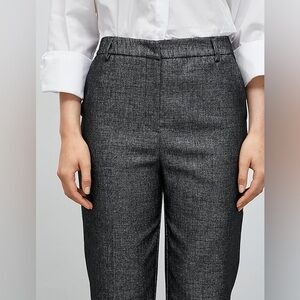LOFT Petites Gray Straight Leg‎ Trouser Medium Petite